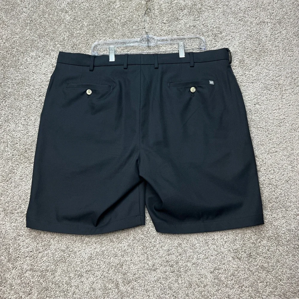 Peter Millar Shorts Mens 40 Black Stretch Waistband Flat Front Golf Performance